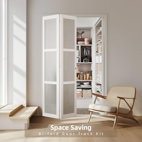 Bifold Door Hardware Kit, 24-Inch Bi-fold Closet Door Track Kit Bifold Closet Door Hardware Kit Folding Door Hardware Repair Replacement Tool Kit - Image 7