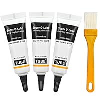 3 Stück Silikonfett, Silikonfett für Kaffeevollautomaten, Mehrzweckfett Schmierfett, silikonfett für dichtungen mit Bürste, Geeignet für Dichtungen, Ventildichtungen, Zahnräder, Lager, Autoteile usw