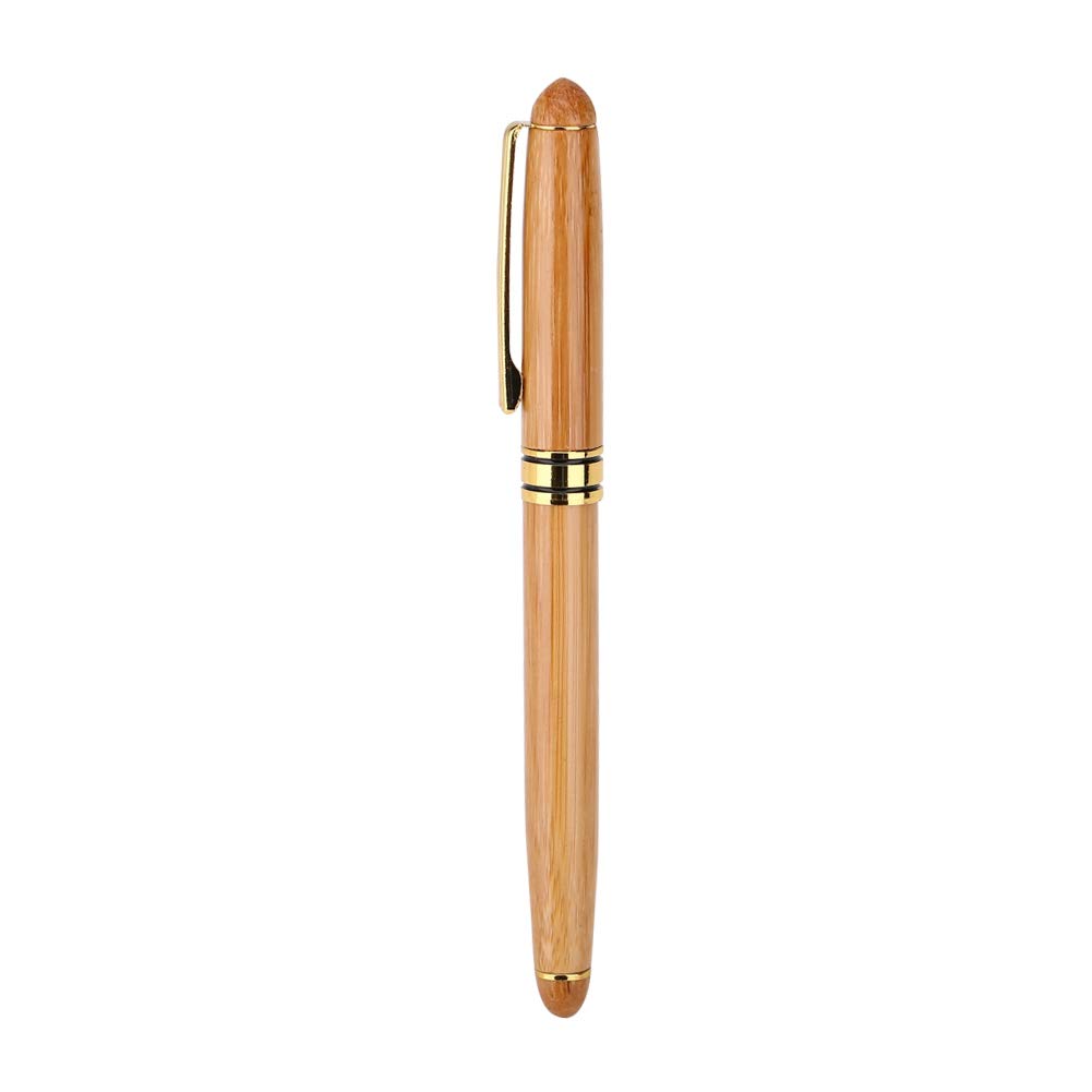 Fountain Pen Piston Style Italic Fountain Pen Msure Calligraphy Art Gothic Writing Pen Classic Writing Tool with Bamboo Plywood Handle (Pen tip 2.9mm)