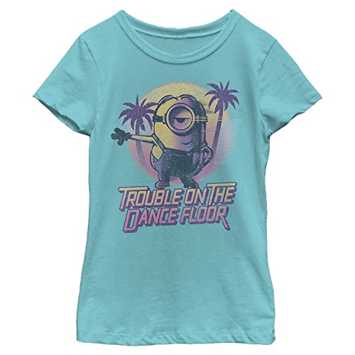 Fifth Sun Little, Big Minions Trouble Me Girls Short Sleeve Tee Shirt