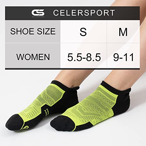 Image of CS CELERSPORT 6 Pack Women's Ankle Running Socks Cushioned Low Cut Tab Athletic Socks