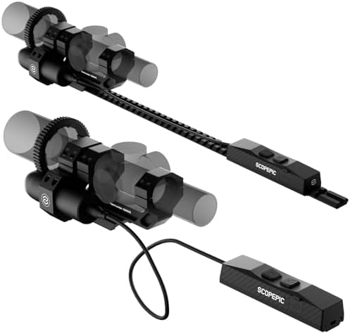 Electric MOLK Picatinny Riflescope Mounts, Smart LPVOs Fast Zooming System 30MM/34MM, Electronic LVPO Tactical Rifle Scope Mounting System, Compatible with Tango-MSR & Strike Eagle