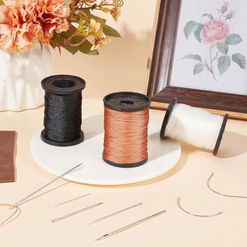 Hilo de nylon trenzado 164.04 yd 3 rollos multicolor miniatura 4
