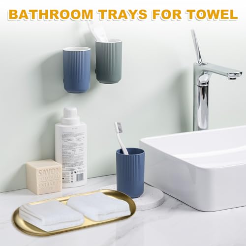 Akolafe 4Pcs Stainless Steel Serving Tray Set Gold Platters For Serving Food Party Large Metal Trays Decorative 12 Inch Long Plate Oval Storage Trays Thickened Serving Dishes For Entertaining Sushi Snack thumb #4