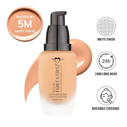 Image of Daily Life Forever52 Ultra Definition Liquid Foundation|24H Wear, Medium to Full Coverage, Pore-Minimizing & Mattifying, Long Lasting, Anti-Aging, Satin Finish| All skin type -Fudge (FLF013) 30ml