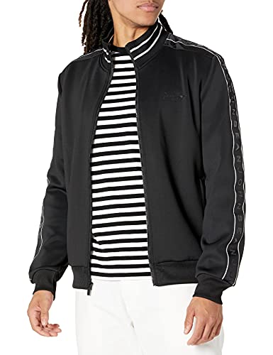 Sean John Men s Logo Taping Neoprene Jacket, Track Black, 3XL