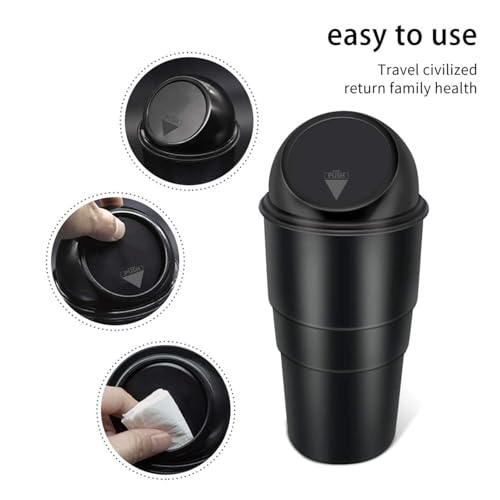 Image of Mini Car Dustbin Trash Bin Universal Traveling Portable Useful for All Cars Accessories