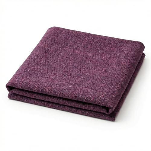 Image of Unstitched Cotton Fabric for Men and Women - Light Weight Trending Self Pattern Khadi Cotton Fabric Material (5 Meter, Dark Purple)