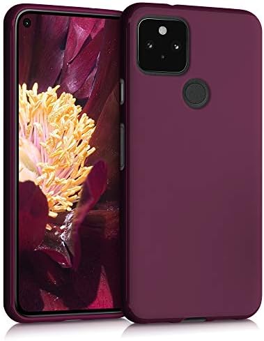 kwmobile Case Compatible with Google Pixel 5 Case - Soft Slim Protective TPU Silicone Cover - Forest Green