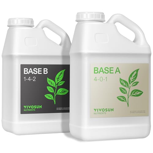 Image of VIVOSUN Liquid Nutrients Base A & B Bundle, Grow Big Hydroponic Fertilizer, Supports Vegetative and Flowering Stages for Outdoor, Indoor Plants, Best Plant Food, Set of 1 Gallon