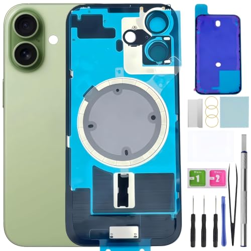 Réparer un dos en verre cassé : vitre arrière iPhone 17 sauge avec outils