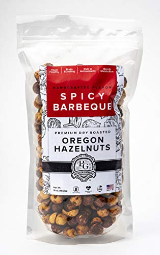 Oregon Farm To Table - Hazelnuts From Premium Growers - Dry Roasted - Spicy Bbq/Barbeque – Kosher Certified -1 Lb #TOP2