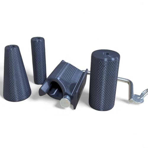 Elymays Arm Wrestling Handle Set – Grip Strength Trainer with Metal Mount, 4 Attachments for Wrist, Forearm, and Finger Strengthening