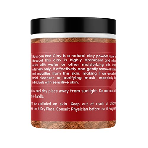 Image of Forest Ocean 100% Pure Moroccan Red Clay Powder For Skin Care Treatment & Healing, Face Masks & Scrubs, Heal Dry & Oily Skin - 200g