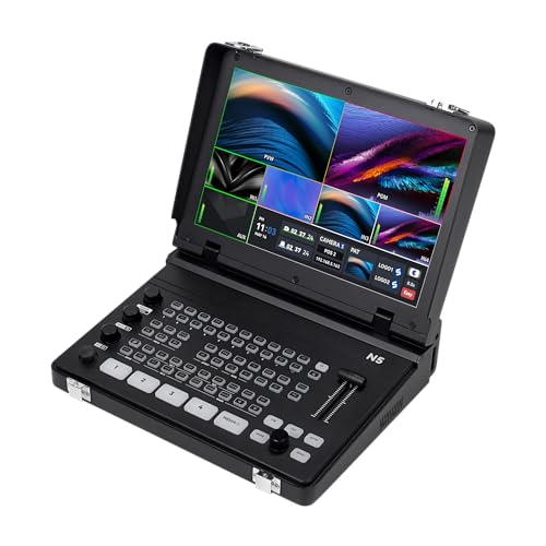 Image of SPROLINK NeoLIVE N5 Video Streaming Switcher, 10.1 inch Flip Screen, 4K Inputs, Super Source, NDI, RTMP, PTZ Joystick, Dual HDMI+SDI Output, USB-C UVC, Internal Recording