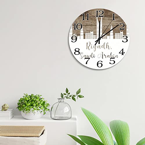 Horloge murale en bois Riyadh 38 cm pour eviter les murs vides du salon