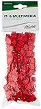 InLine 59942K 100er Pack Staubschutz, für RJ45 Buchse, rot
