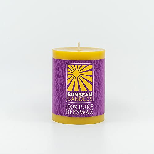 SUNBEAM CANDLES Beeswax Pillar Candle, 1 EA
