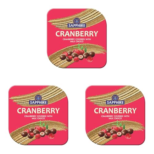 Image of Sapphire Chocolate Coated Nuts, Cranberry 90 g | Mouth Melting Milk Chocolate With Nutritious and Nutty Crunch (Pack of 3)