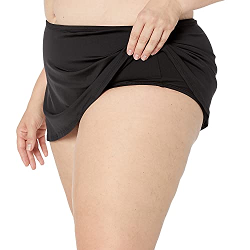 Image of Ocean 24th Women's Plus-Size Solid Skirted Bikini Bottom