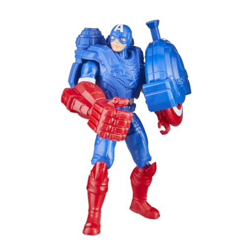 Marvel Epic Hero Series Battle Gear Figurine d'action Captain America, 10,2 cm, jouets super-héros Avengers pour enfants à partir de 4 ans