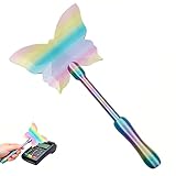 eewoldia 3D Printed Credit Card Wand,Fairy Wand Credit Card Holder, Credit Card Magic Wand for Tap Cards, Fantasy Wands Wallet Novelty Gifts (Butterfly) Rainbow