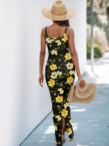 Image of Nimsruc Women Summer Long Dress Casual Slip Sexy Slim Sleeveless Bodycon Maxi Dresses for Women 2024