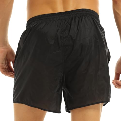 Men's See-Through Boxers Shorts Drawstring Quick Dry Beach Swimming Trunks Bottoms Mesh Liner Swimwear4