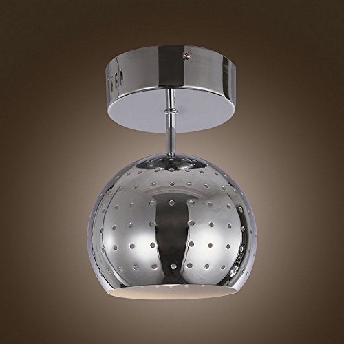 Dinggu Traditional Mini Size 6 Inch Chrome Finish Hallway Flush Mounted Iron Ceiling Light #TOP4