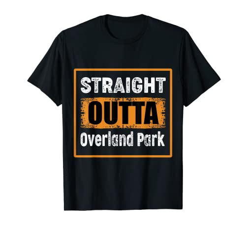 Recta Outta Overland Park Kansas USA Humor Vintage Camiseta