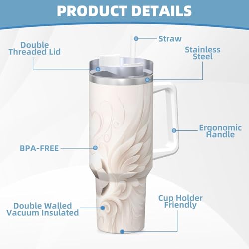 Vaso aislado de 40 onzas: botella de agua reutilizable con asa 7