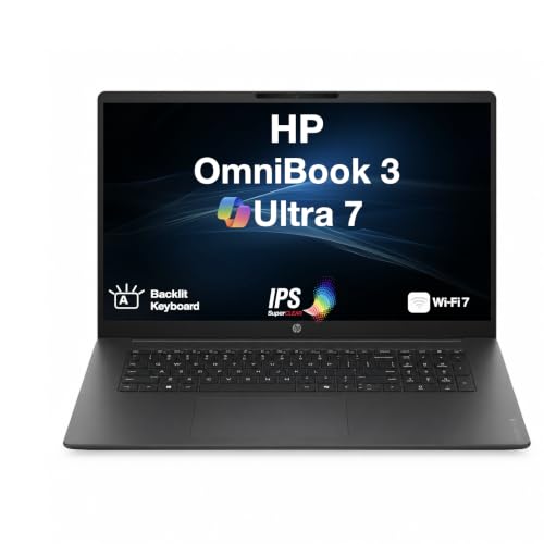 Image of HP OmniBook 3 Copilot + Laptop 17.3 inch 60Hz IPS FHD Display (32GB DDR5)
