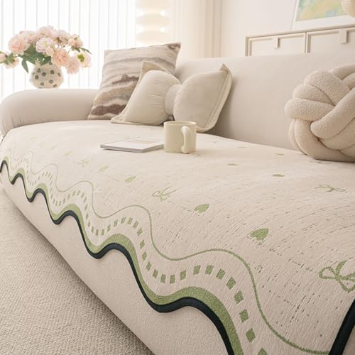 Housse de canapé chenille lavable antidérapante pour sofa sectionnel - 2