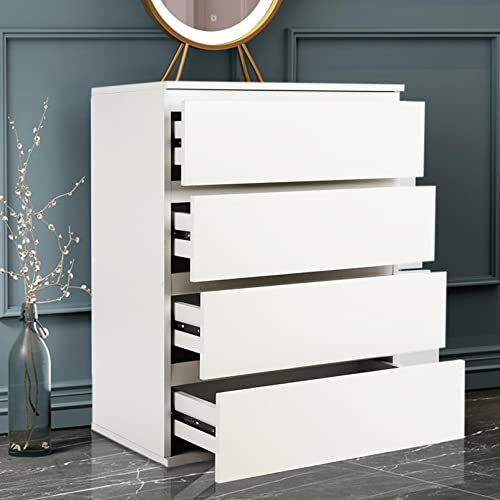 Sucxdzq Modern 4 Drawer Dresser, Storage Chest Of Drawer, Clothes Closet Drawer Dressers For Bedrooms, White #TOP2
