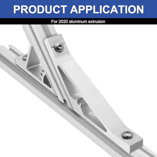 Image of 12 pcs Silver 2020 45 /135 Degree Corner Bracket Connector 2020 Extrusion Hardware T-Slot V-Slot Accessories with Screws and Nuts for 2020 Extrusion Angle 3D Printer Framing Accessories