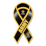 Black Army Ribbon Magnet