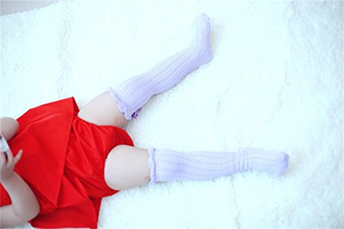 UdobuySuper Cute Sweet 5 Pairs Girl Lace Bows Princess leg Warmers Cotton Over Calf Knee High Socks - Thumbnail 6