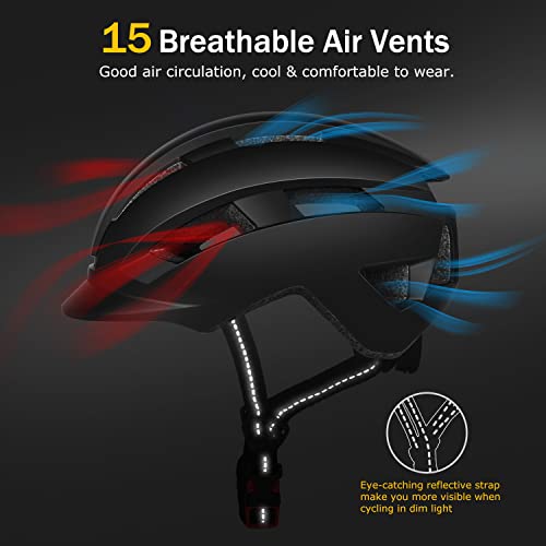 VICTGOAL Casco Bici con Luce Posteriore a LED