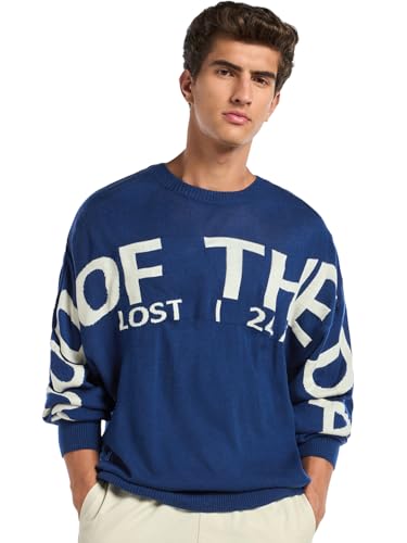 Image of Bewakoof Acrylic Men's Round Neck Sweater