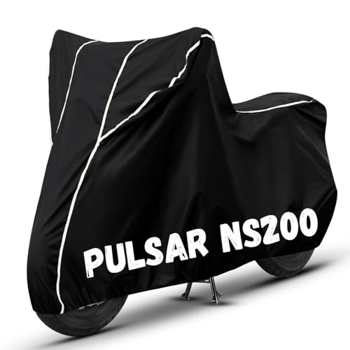 Image of Bike Cover for Pulsar NS200 100% Waterproof, Dustproof & Scratch Resistant| Fully Bottom Elastic UV Resistant Heavy Duty Body Cover | All Weather Outdoor Use