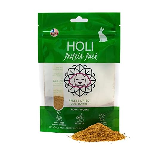 HOLI Rabbit Dog Food Topper – Freeze Dried Rabbit Dog Topper for Dry Food – Single Ingredient, Human-Grade Meal Topper for Picky Dogs – Grain Free & All Natural - 2oz