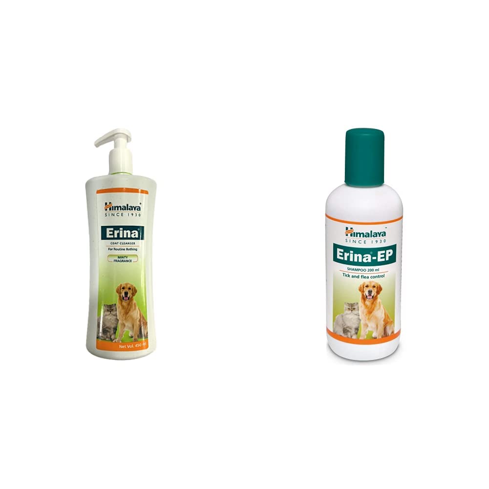 Himalaya Combo of Erina Coat Cleanser, 450 ml & Erina-EP Tick and Flea Control Shampoo, 200 ml (B07S7PMTHW) Amazon Price History, Amazon Price Tracker