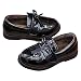 Imagen de Niña Vestido Zapato Chico Ponerse Oxford Boda Iglesia Microfibra Escuela Uniforme Mocasines Piel Negro