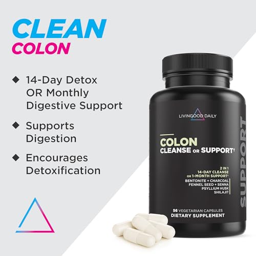 Livingood Daily Colon Cleanse, 56 Vegetarian Capsules - Gut Detox Cleanse Pills & Constipation Relief for Women & Men - Supports Healthy Digestion - Allergen-Free, Gluten-Free, Non-GMO, & Vegan - Image 3
