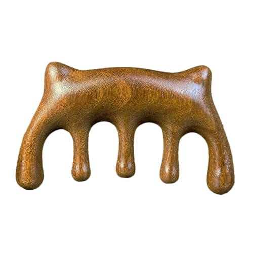 GOOHOCHY Sandalwood Scalp Massager Wide Tooth Comb Detangler for Hair Massager Scalp Wooden Massage Comb for Body Beauty Scraping Tool