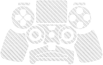 3D Carbon Look Skin Sticker for PS4 Controller White