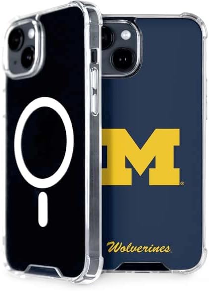 Skinit Phone Case Compatible with MagSafe iPhone 13 - Officially Licensed University of Michigan M Logo Yellow Design