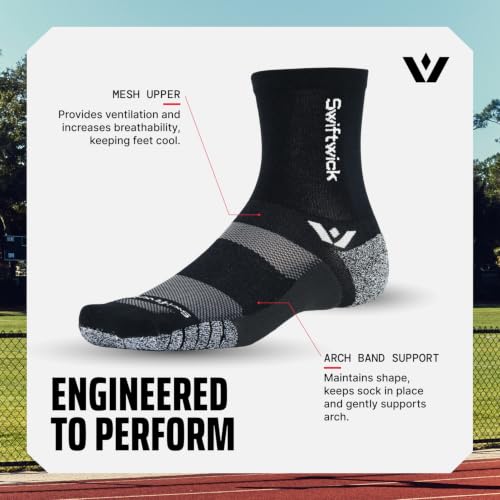 Image of Swiftwick Flite XT Five Athletic Compression Crew Socks for Men & Women