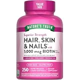 Nature's Truth Hair, Skin & Nails Vitamins | 5000mcg | 250 Softgels