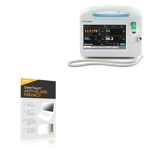BoxWave Screen Protector Compatible with Welch Allyn Connex Vital Signs Monitor - ClearTouch Anti-Glare Privacy (2-Pack), Privacy Screen Protector Flexible Film Anti-Glare